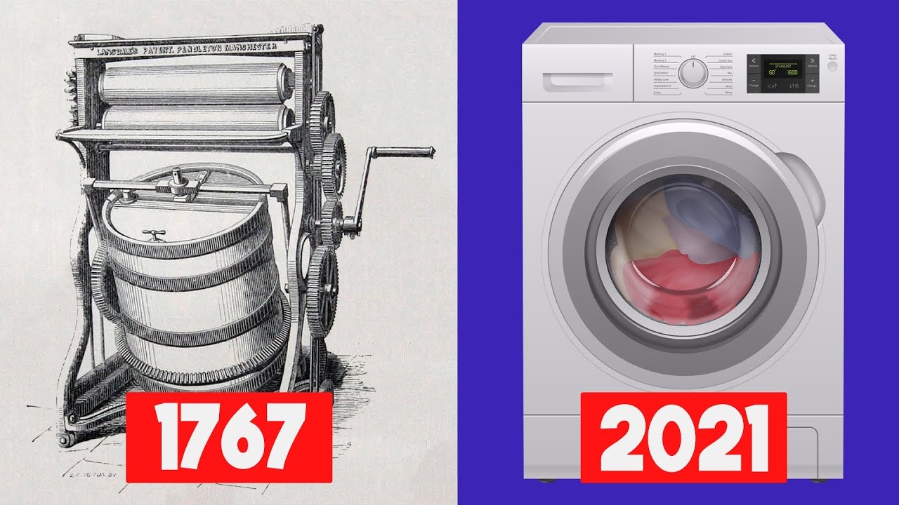 Evolution Of Washing Machines 1767 2021 History YouTube