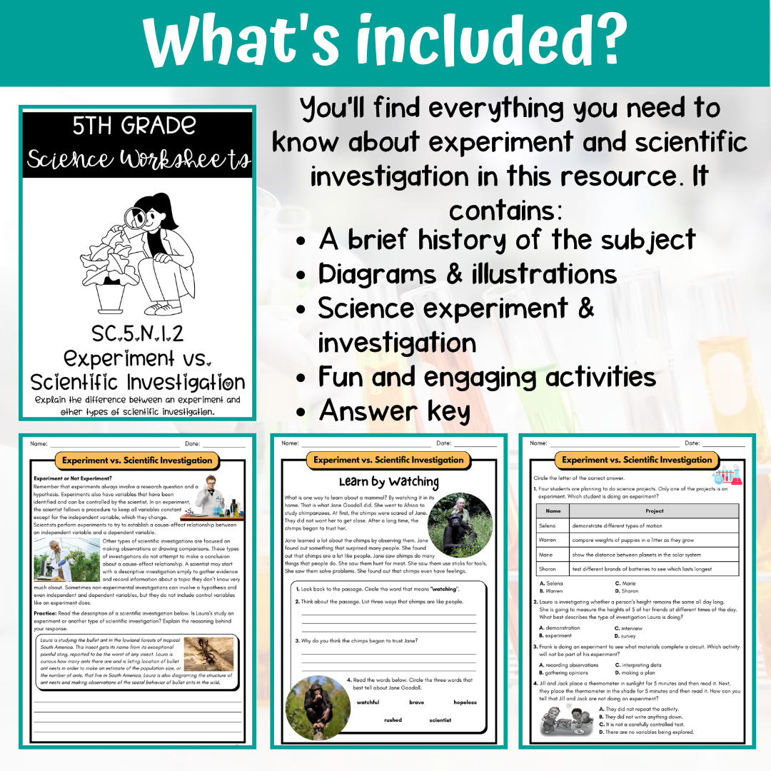 Experiment And Scientific Investigations Activity Answer Key 5th Grade Science Classful Experiment And Scientific Investigations Activity Answer Key 5th Grade Science Classful