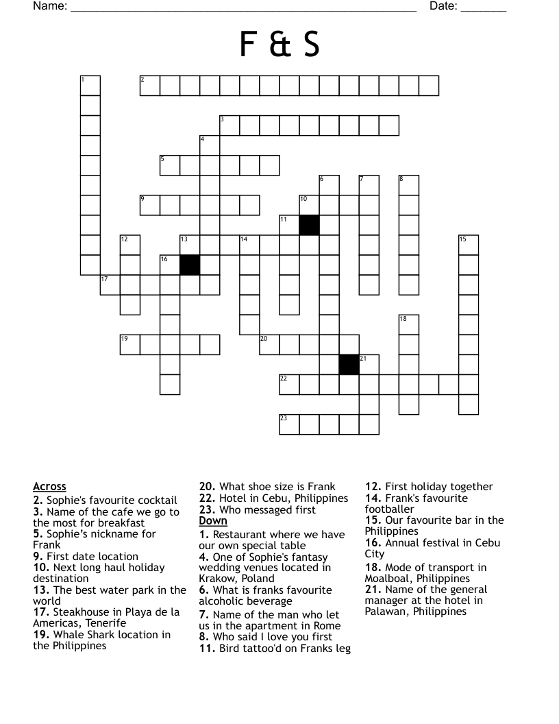 F S Crossword WordMint