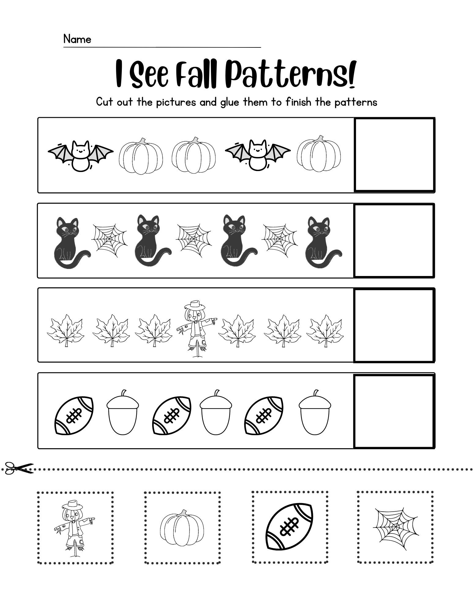 Fall Kindergarten Worksheets Etsy Fall Kindergarten Worksheets Etsy