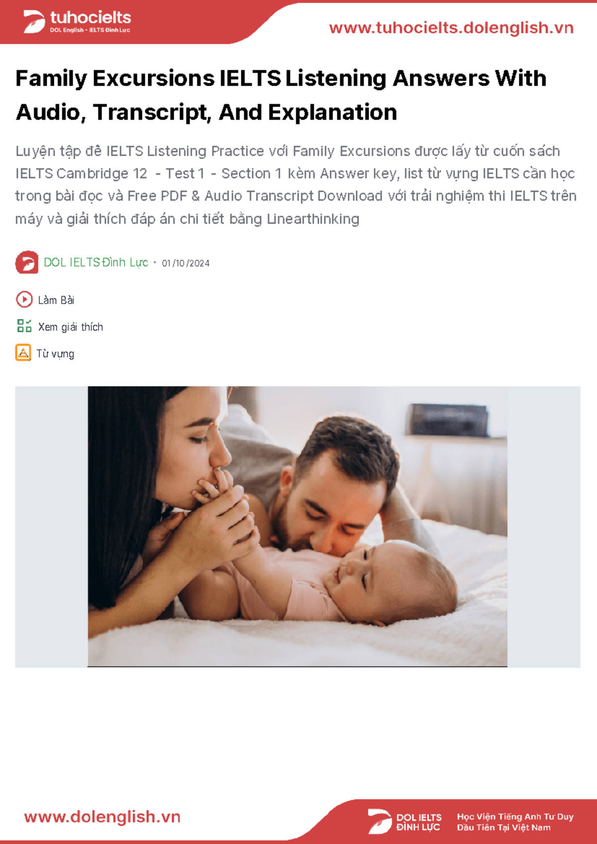 family excursions listening answers