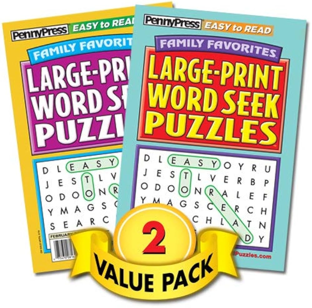 Family Favorites Large Print Word Seek Word Search Puzzles 2 Pack Paperback Penny Press Dell Magazines Dell Puzzle Books Amazon Books Family Favorites Large Print Word Seek Word Search Puzzles 2 Pack Paperback Penny Press Dell Magazines Dell Puzzle Books Amazon Books