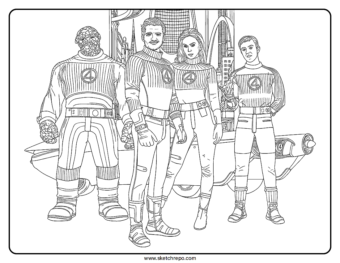 Fantastic Four 2025 Coloring Pages Sketch Repo Fantastic Four 2025 Coloring Pages Sketch Repo