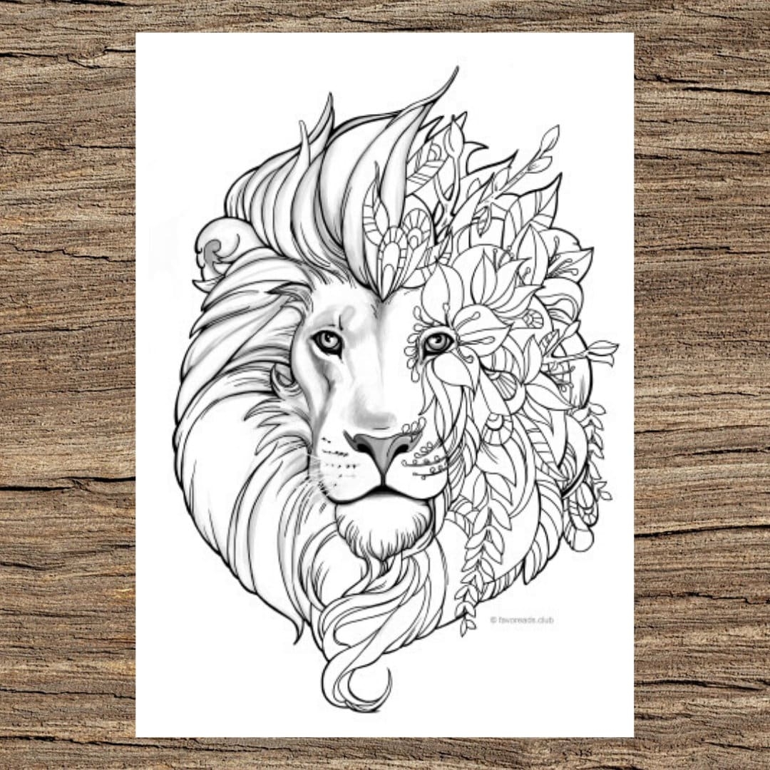 Fantasy Lion Printable Adult Coloring Page From Favoreads coloring Book Pages For Adults And Kids Coloring Sheets Coloring Designs Etsy Fantasy Lion Printable Adult Coloring Page From Favoreads coloring Book Pages For Adults And Kids Coloring Sheets Coloring Designs Etsy