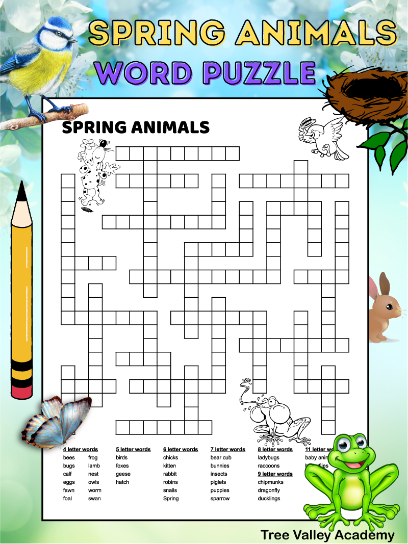 free word fill in puzzles printable
