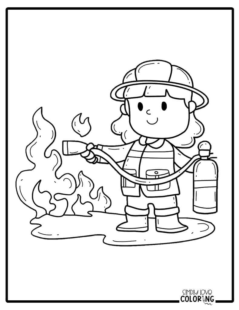 coloring pages of fireman