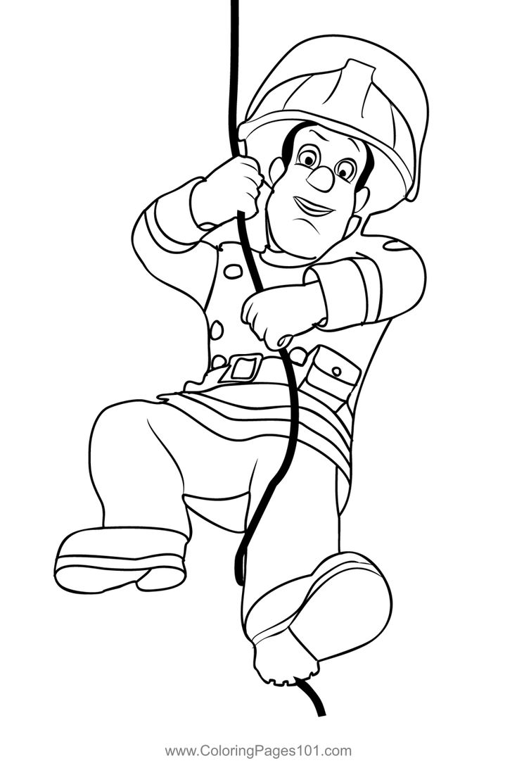 Fireman Sam 1 Coloring Page