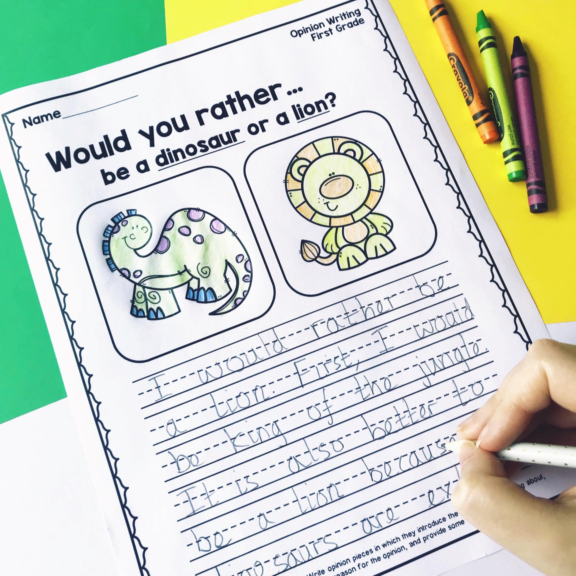 1st grade writing worksheets
