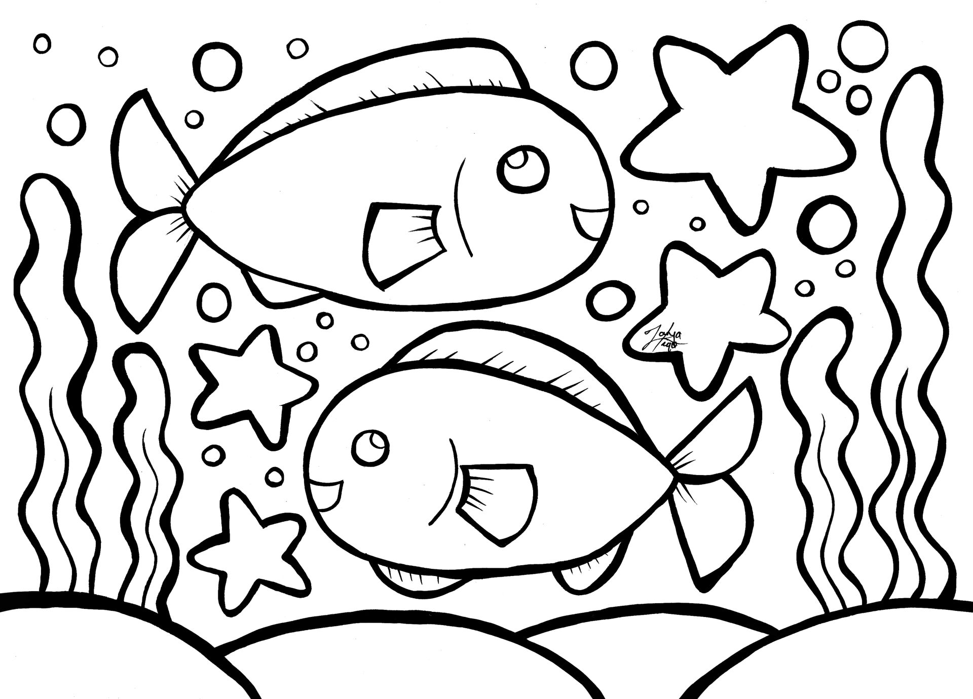 Fish Coloring Page Free Printable Fish Coloring Page Free Printable