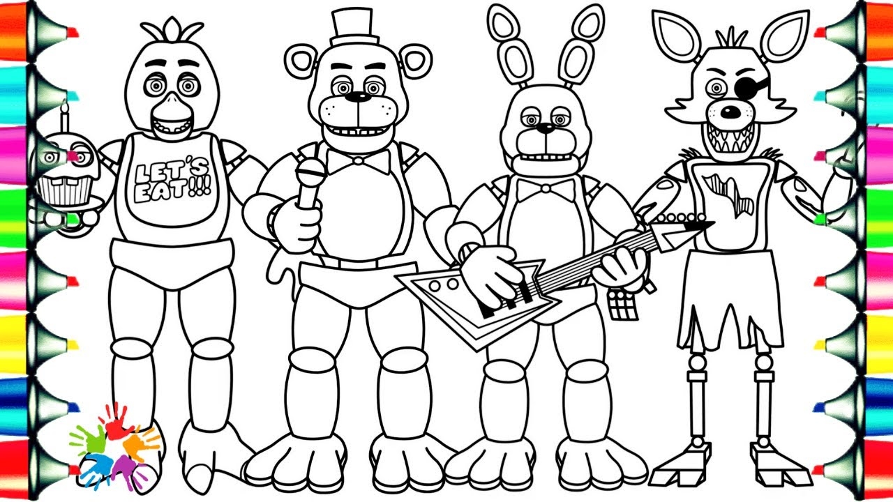 freddy fazbear coloring page