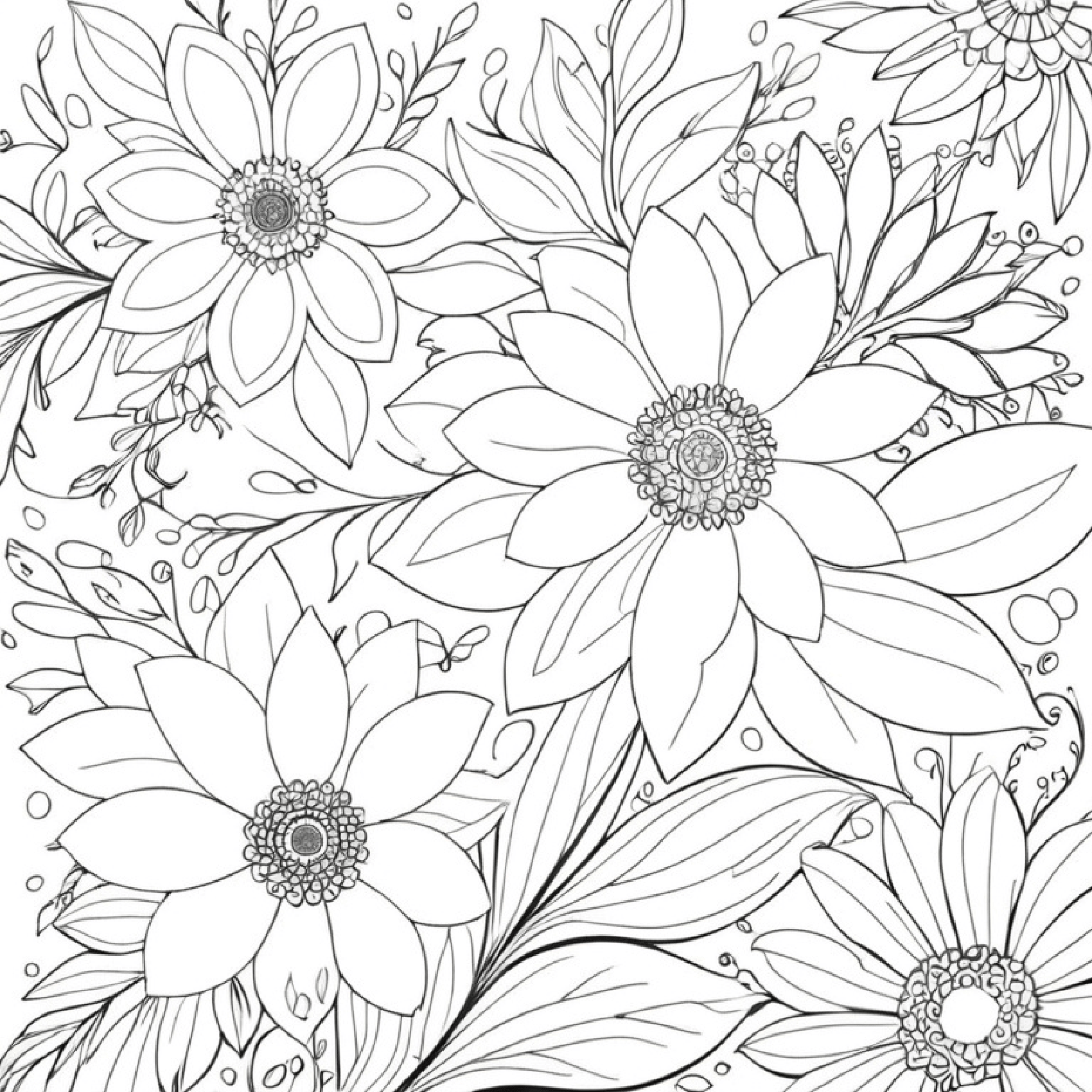 Flower Garden Adult Coloring Pages Collection Made By Teachers