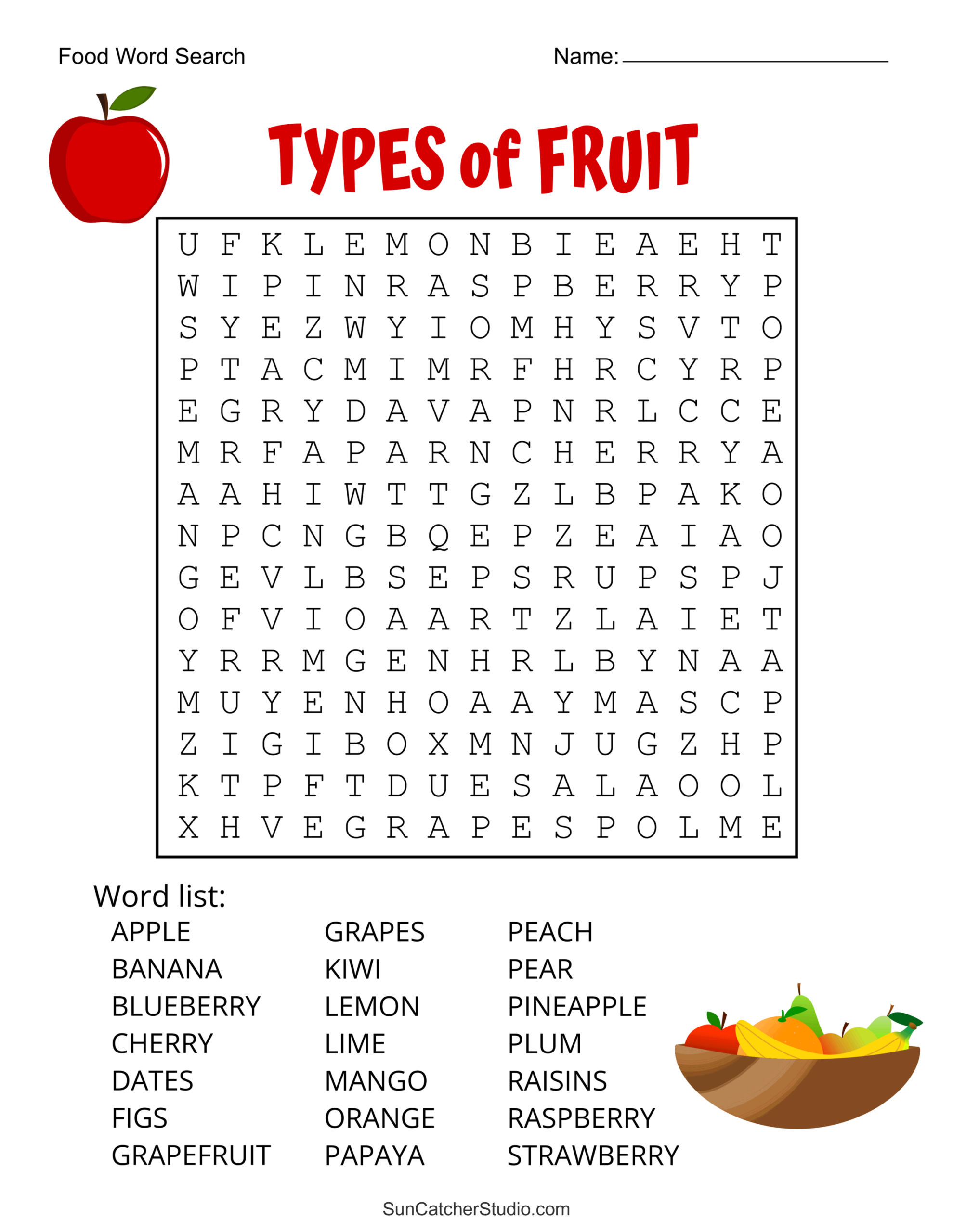 free word search printable pdf