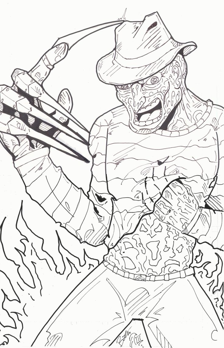 Freddy Krueger Coloring Pages Coloring Home