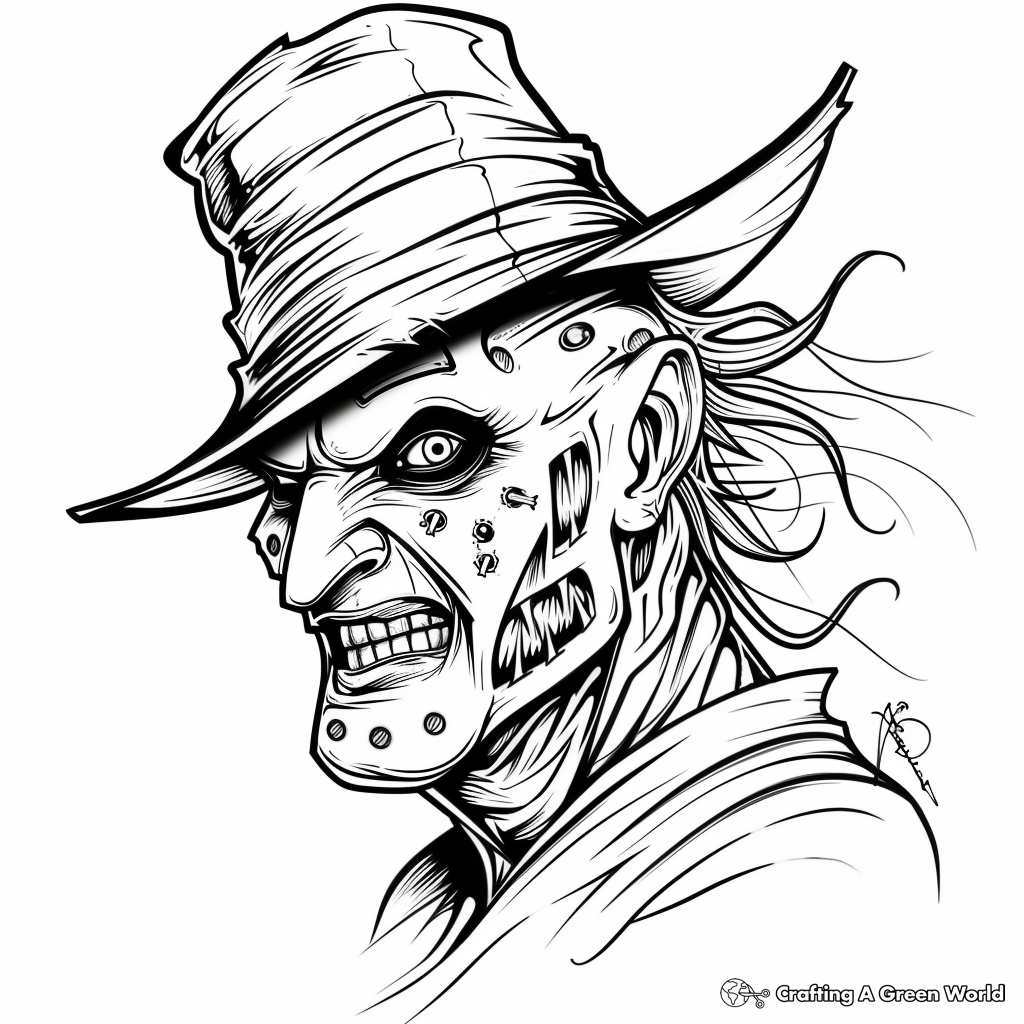 Freddy Krueger Coloring Pages Free Printable 