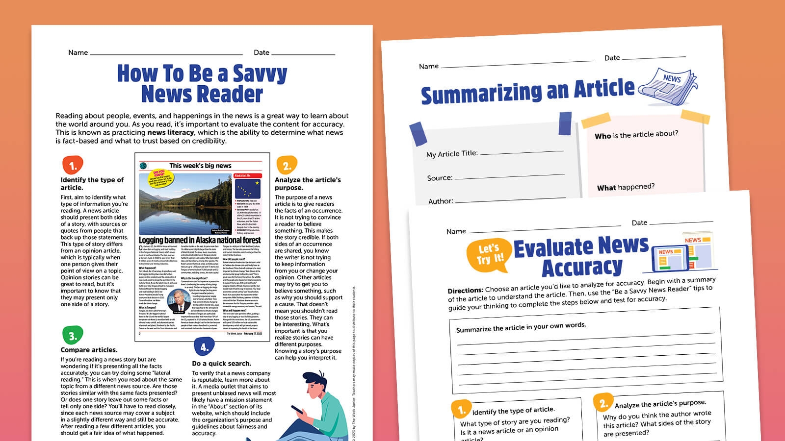 Free Current Events Worksheets For Your Classroom We Are Teachers