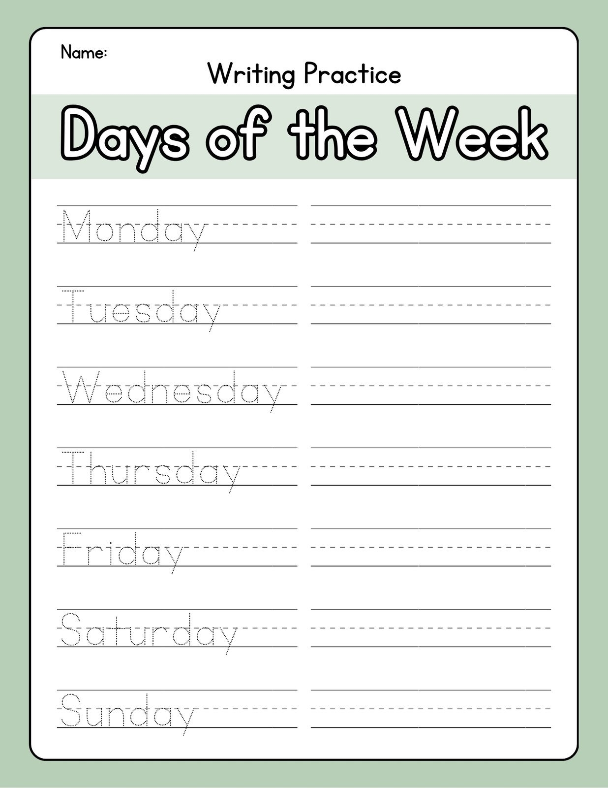 first grade writing worksheets