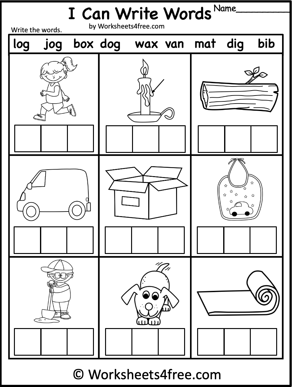 Free CVC Word Writing And Reading Worksheet Worksheets4Free Free CVC Word Writing And Reading Worksheet Worksheets4Free