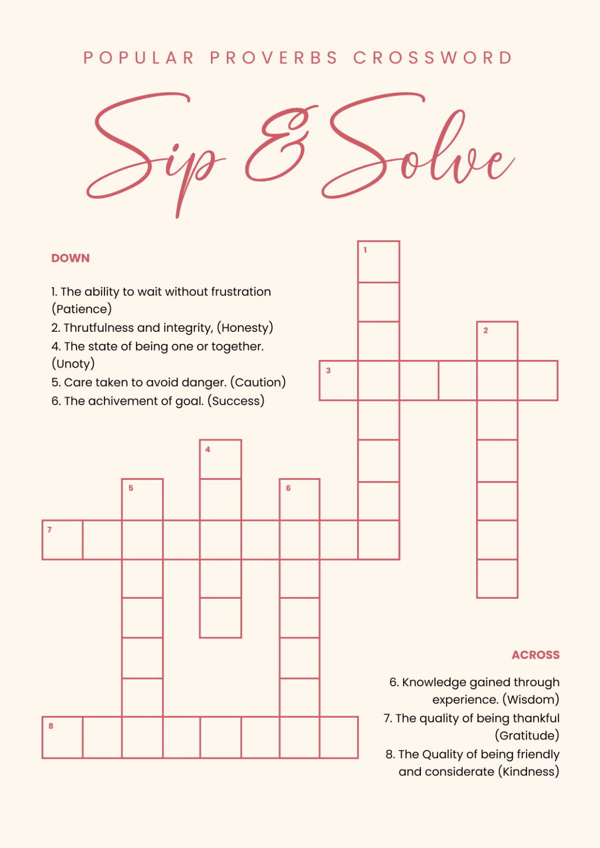 Free Easy Mini Crossword Template To Edit Online Free Easy Mini Crossword Template To Edit Online