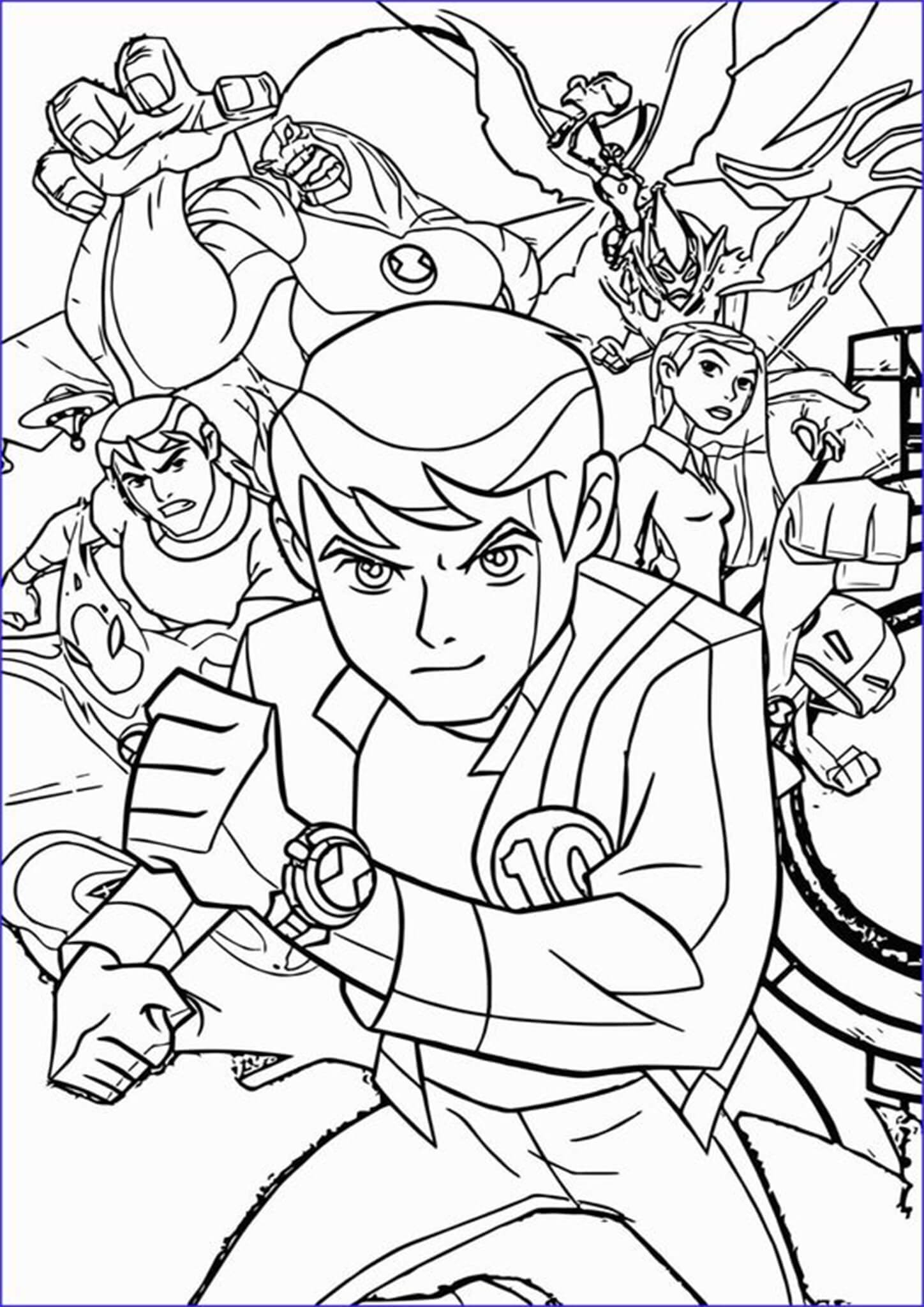ben 10 coloring images ben 10 coloring images
