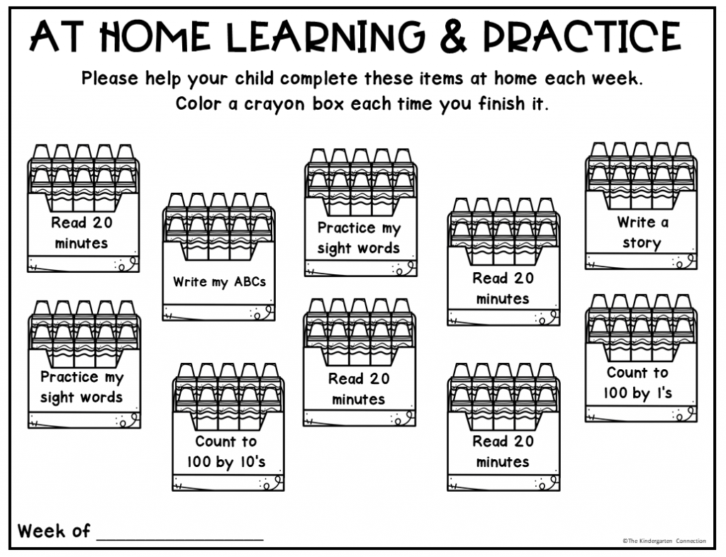 Free Editable At Home Learning Mat Or Homework For Kindergarten Free Editable At Home Learning Mat Or Homework For Kindergarten