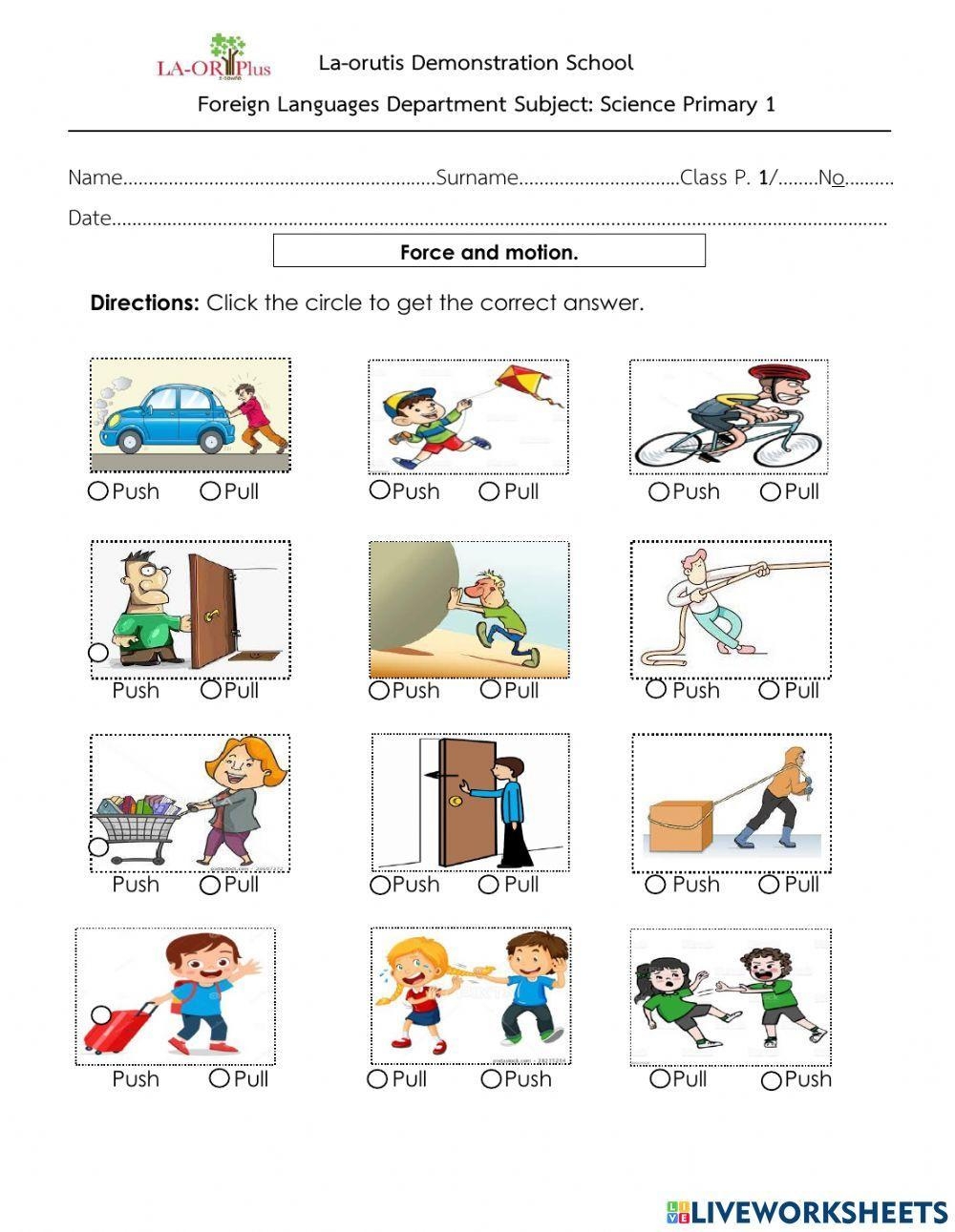 Free Forces And Motion Worksheet Download Free Forces And Motion Worksheet Png Images Free Worksheets On Clipart Library