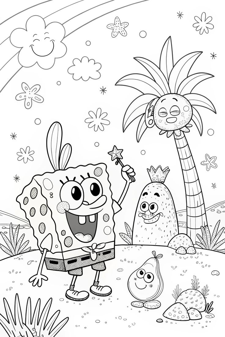 FREE Funny SpongeBob Friends Coloring Page Endless Fun For Kids FREE Funny SpongeBob Friends Coloring Page Endless Fun For Kids