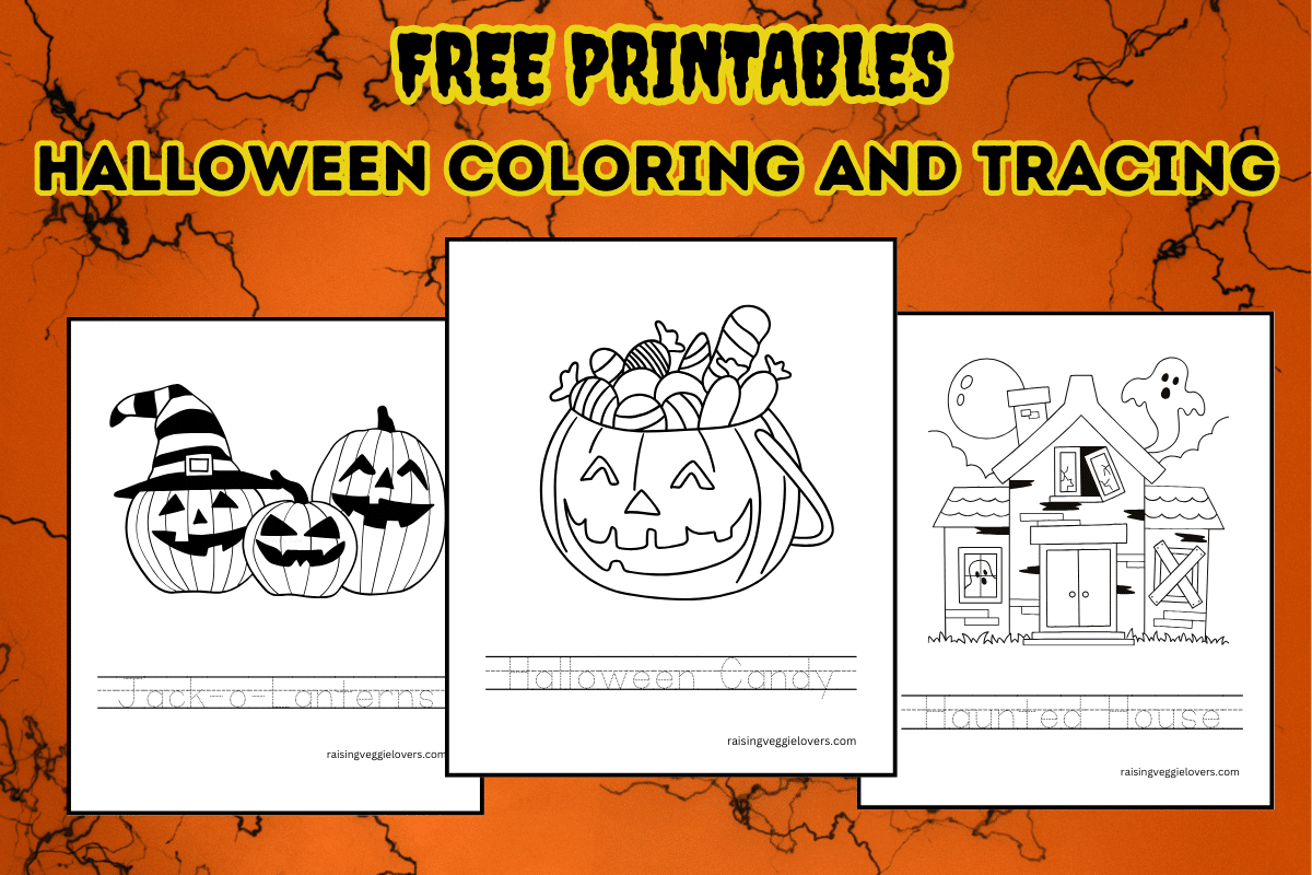 Free Halloween Color And Trace Printables Raising Veggie Lovers