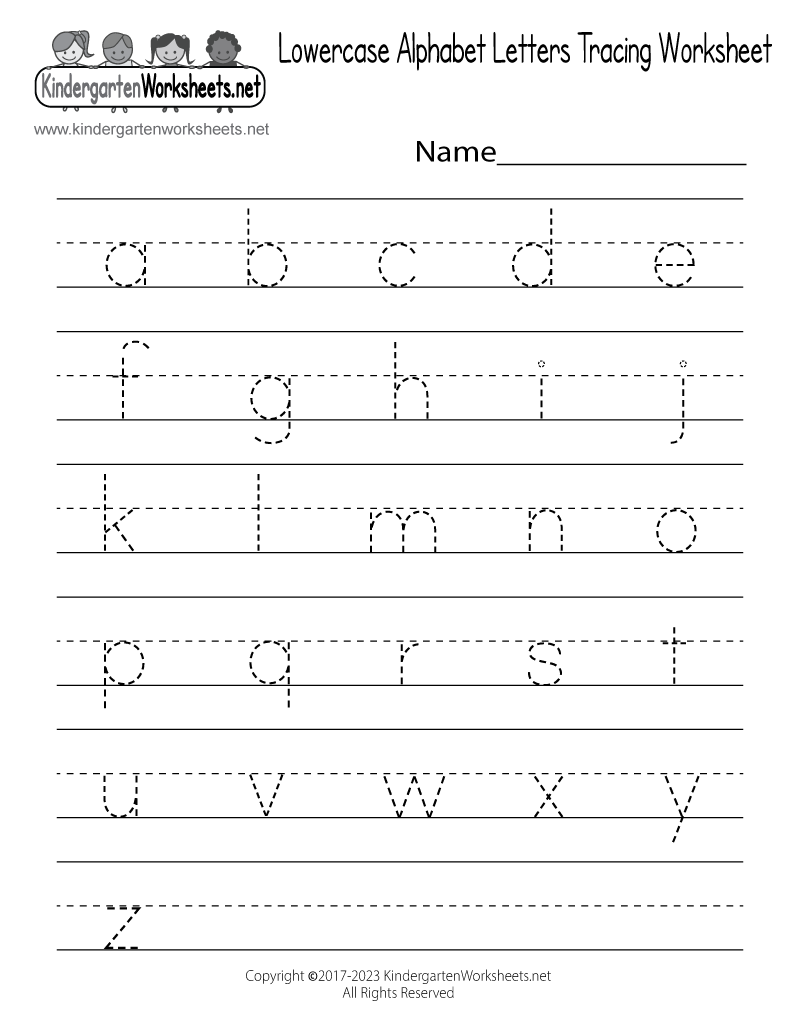 kindergarten tracing worksheets free