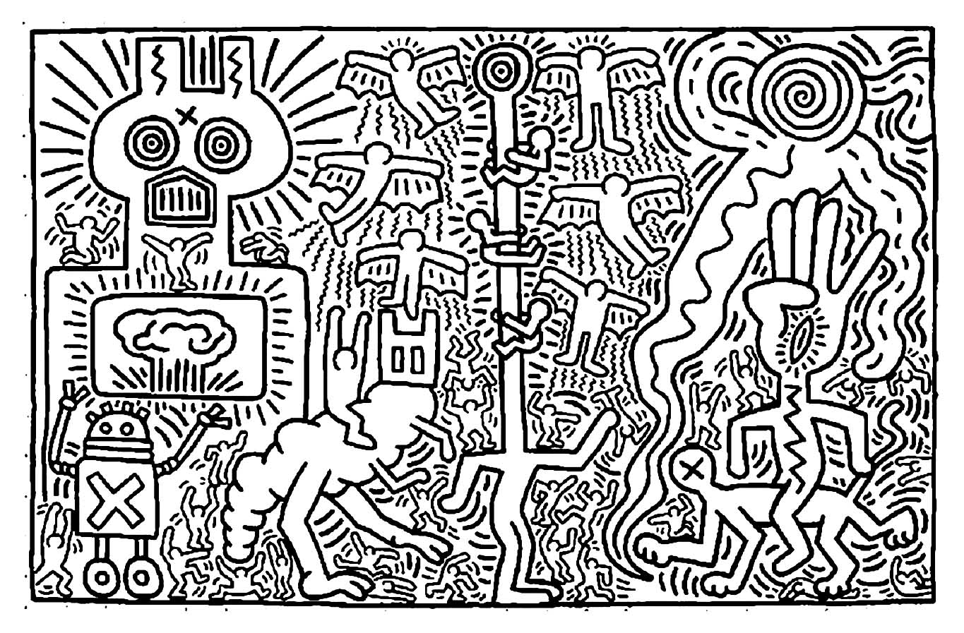 Free Keith Haring Drawing To Download And Color Keith Haring Coloring Pages Free Keith Haring Drawing To Download And Color Keith Haring Coloring Pages