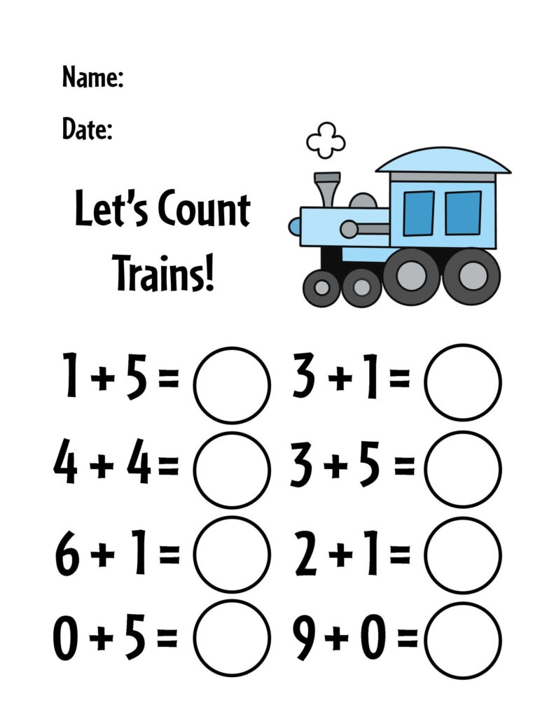 addition worksheets for preschool