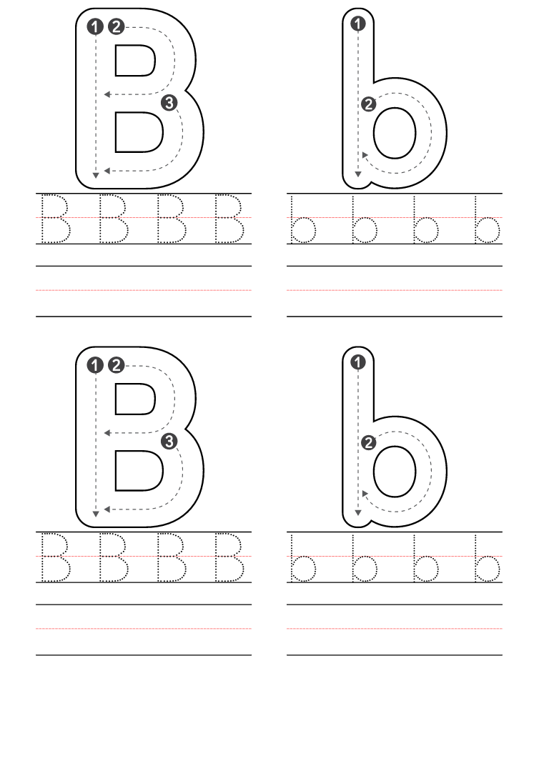 letter b worksheets for preschool