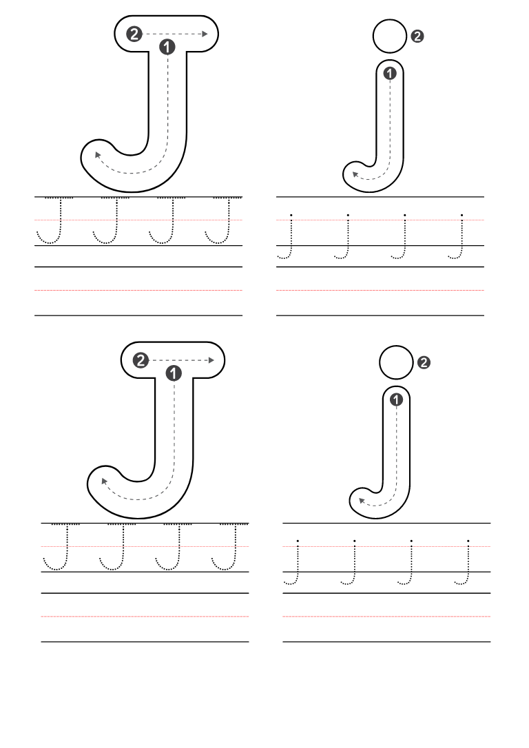 Free Kindergarten Letter J Worksheets Printable PDF Free Kindergarten Letter J Worksheets Printable PDF