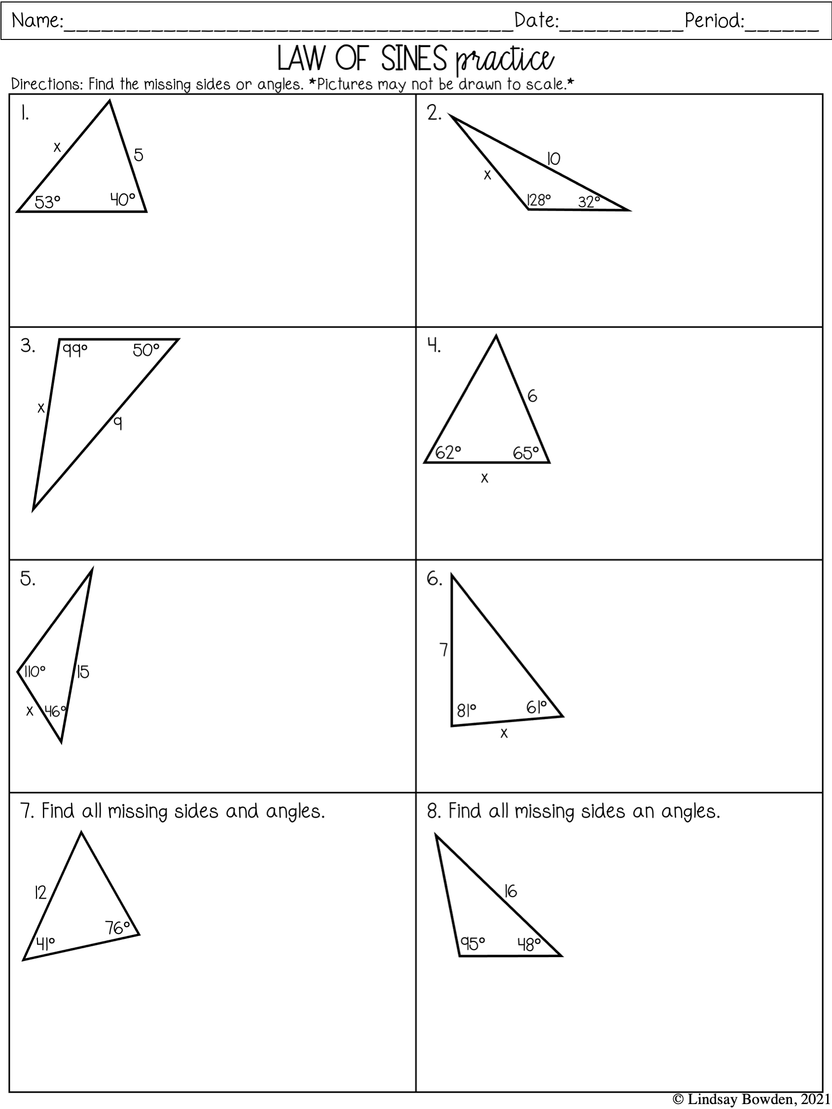 Free Law Of Sine And Cosine Worksheet Download Free Law Of Sine And Cosine Worksheet Png Images Free Worksheets On Clipart Library