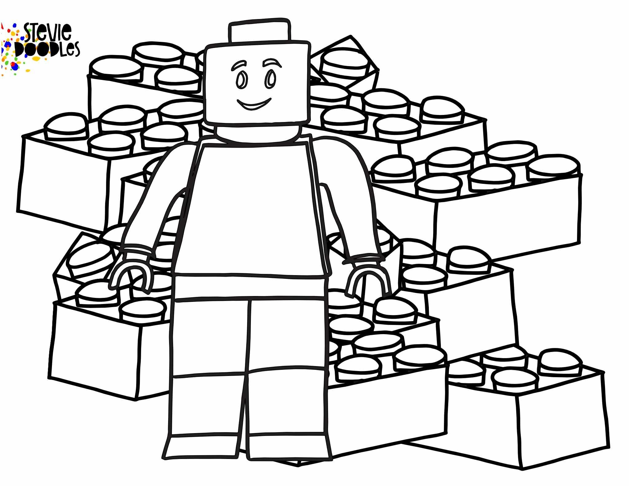 Free Lego Coloring Pages Stevie Doodles