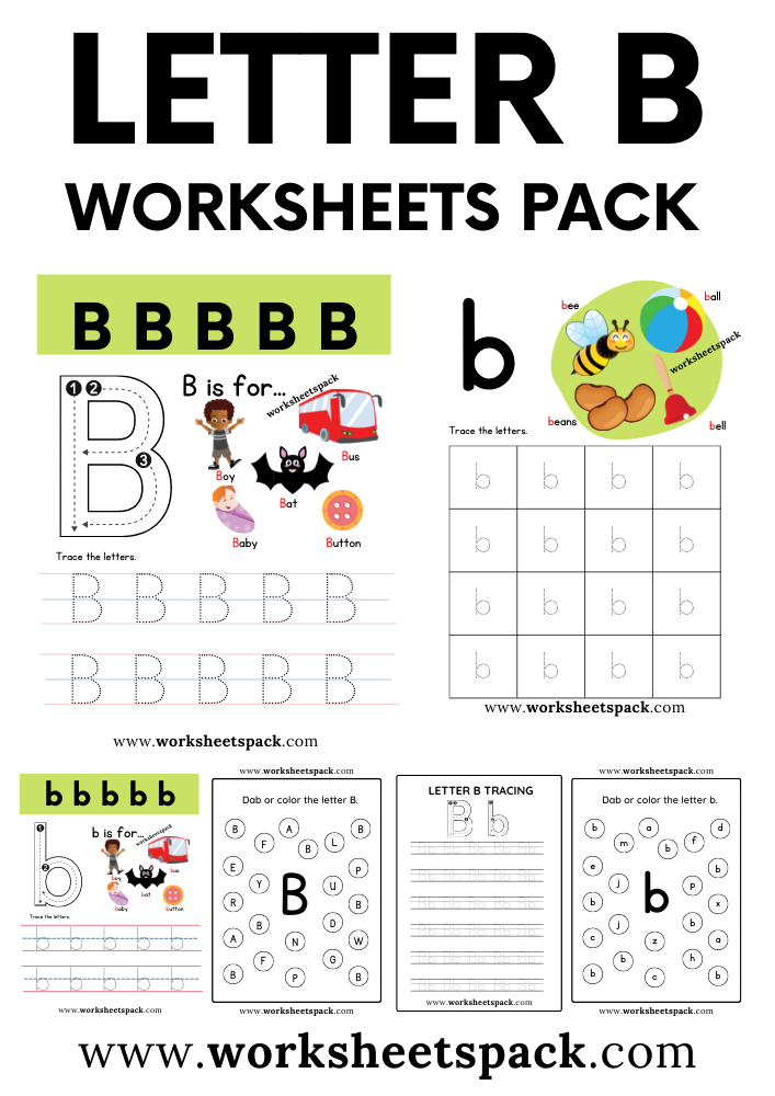 Free Letter B Printable Worksheets Worksheetspack