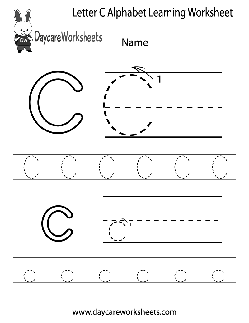 kindergarten worksheets letter c