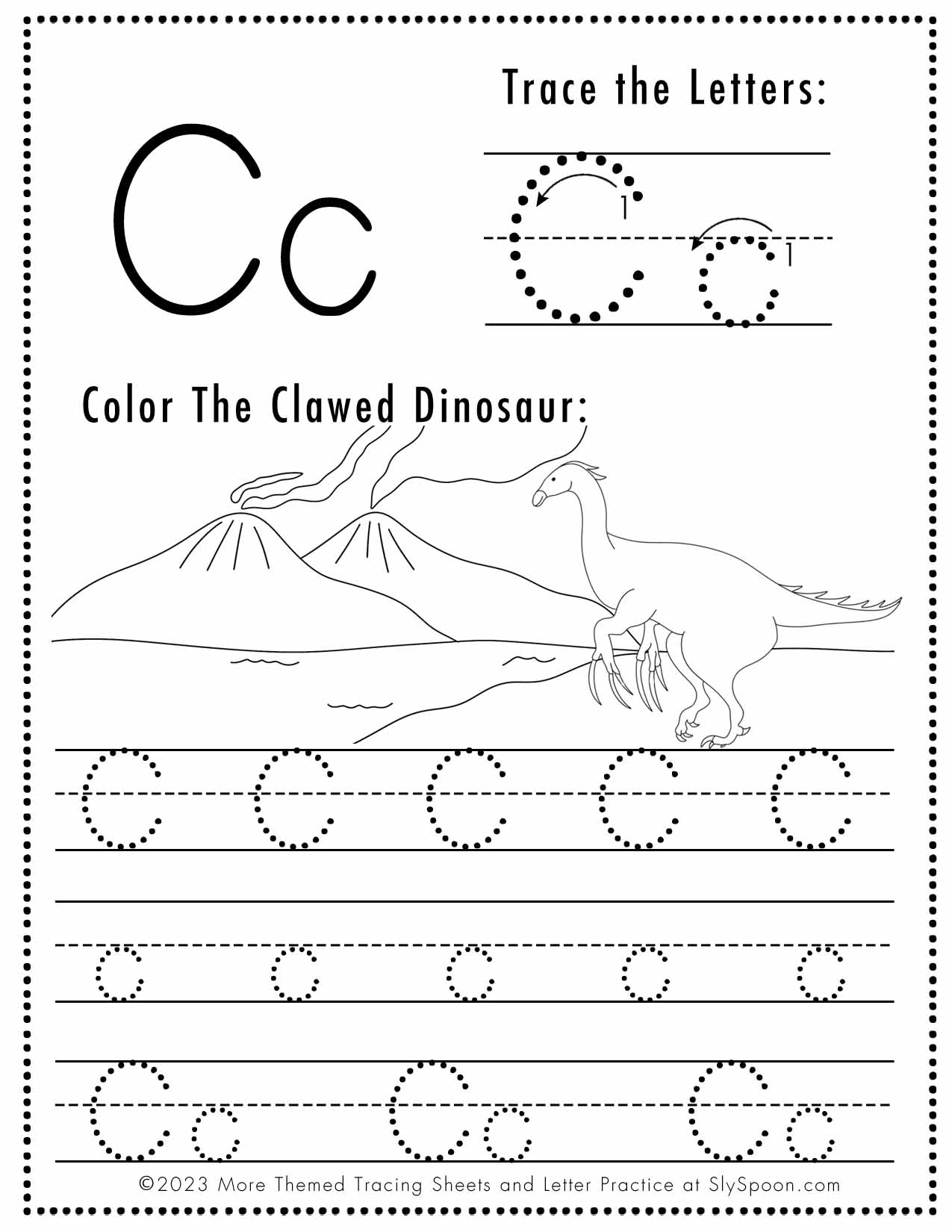 free printable letter c worksheets