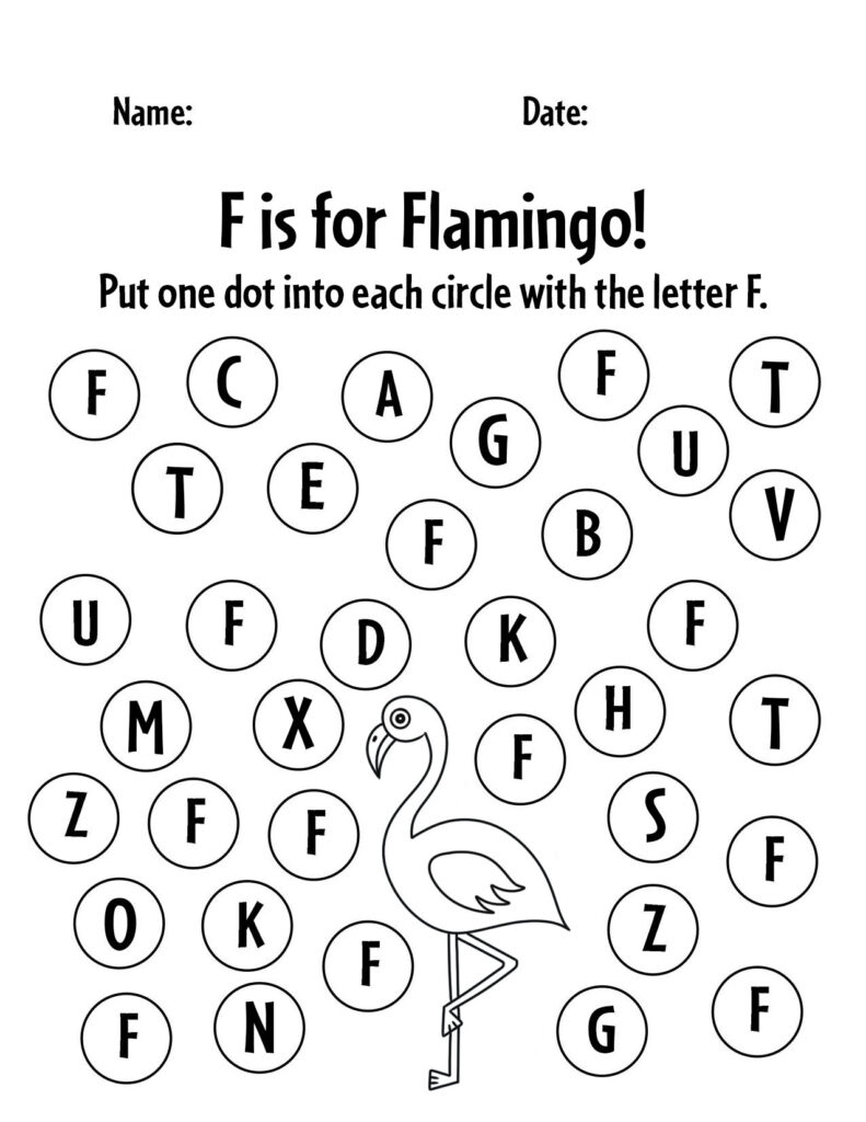 letter f preschool worksheets