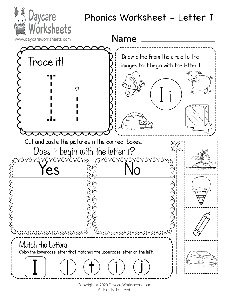 Free Letter I Phonics Worksheet For Preschool Beginning Sounds Free Letter I Phonics Worksheet For Preschool Beginning Sounds