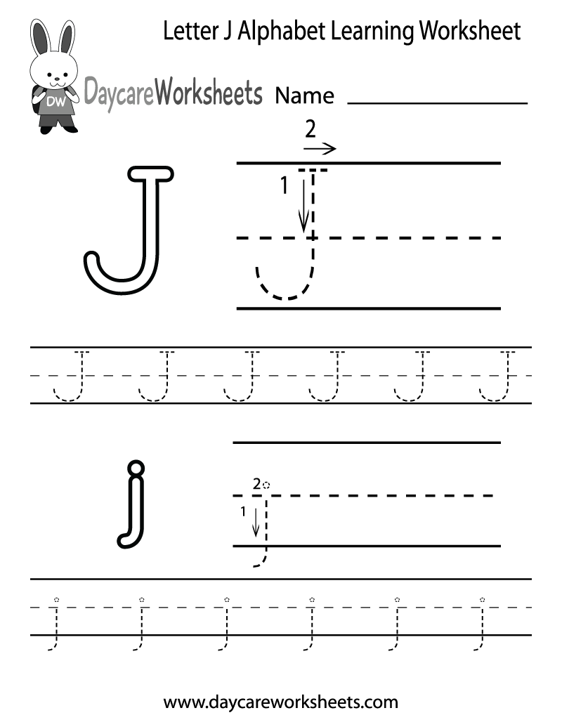preschool letter j worksheets