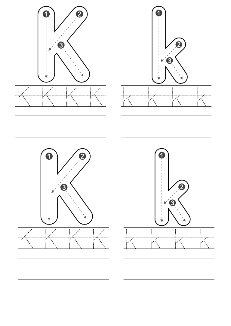 Free Letter K Coloring Pages Printable PDF Free Letter K Coloring Pages Printable PDF