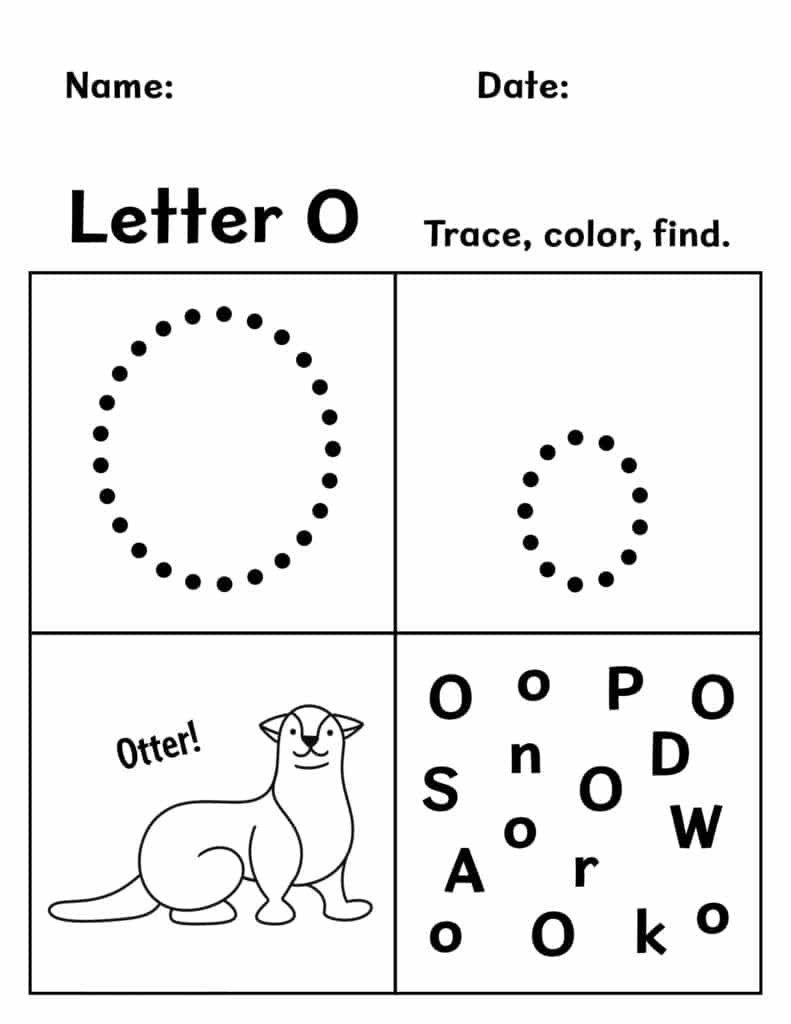 FREE Letter O Worksheets For Preschool The Hollydog Blog