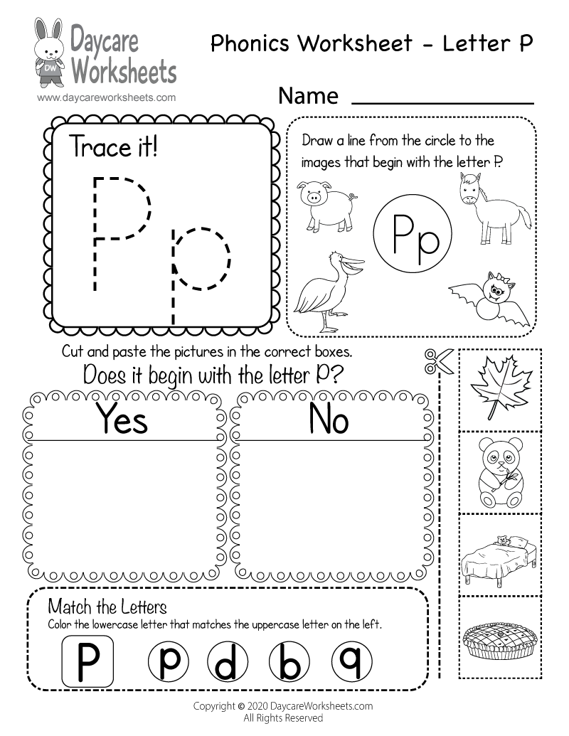 Free Letter P Phonics Worksheet For Preschool Beginning Sounds Free Letter P Phonics Worksheet For Preschool Beginning Sounds