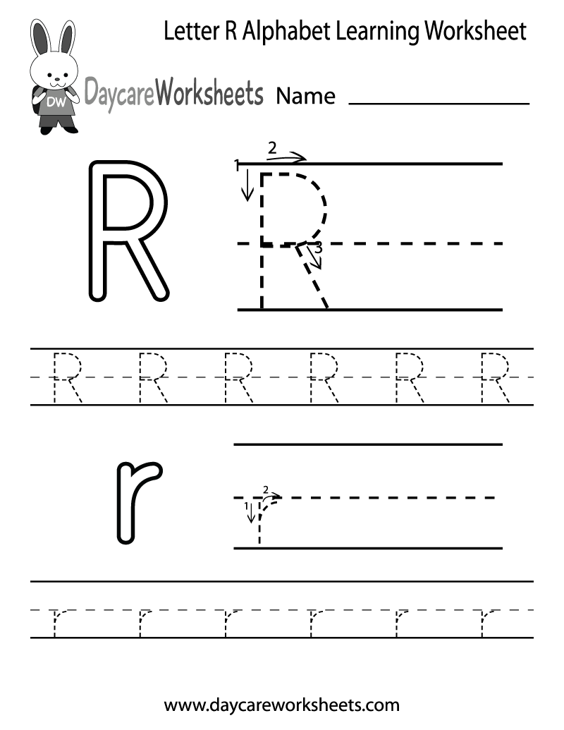 letter r worksheets for preschool