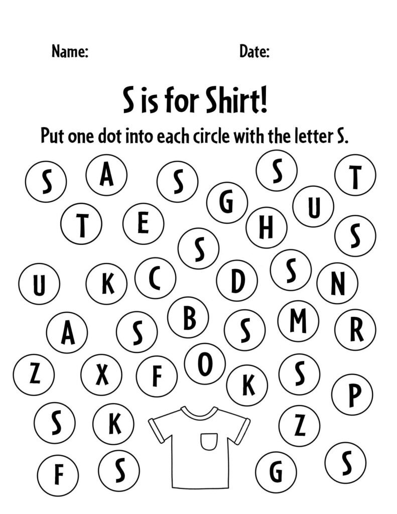 FREE Letter S Worksheets For Preschool The Hollydog Blog
