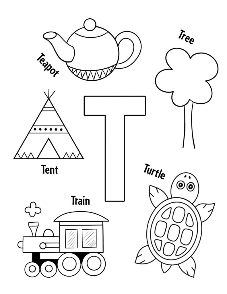 letter t activity sheets