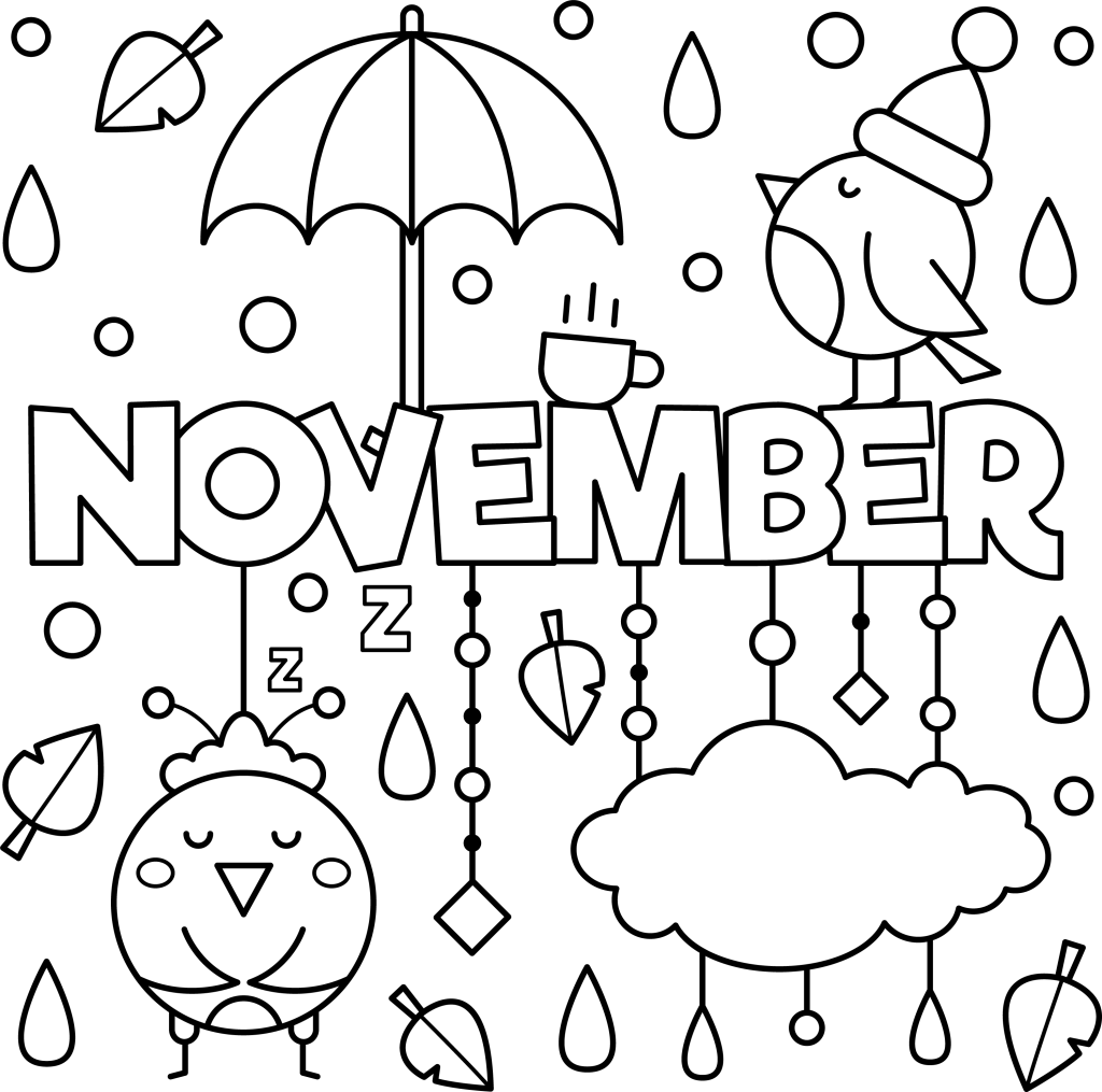 coloring pages november
