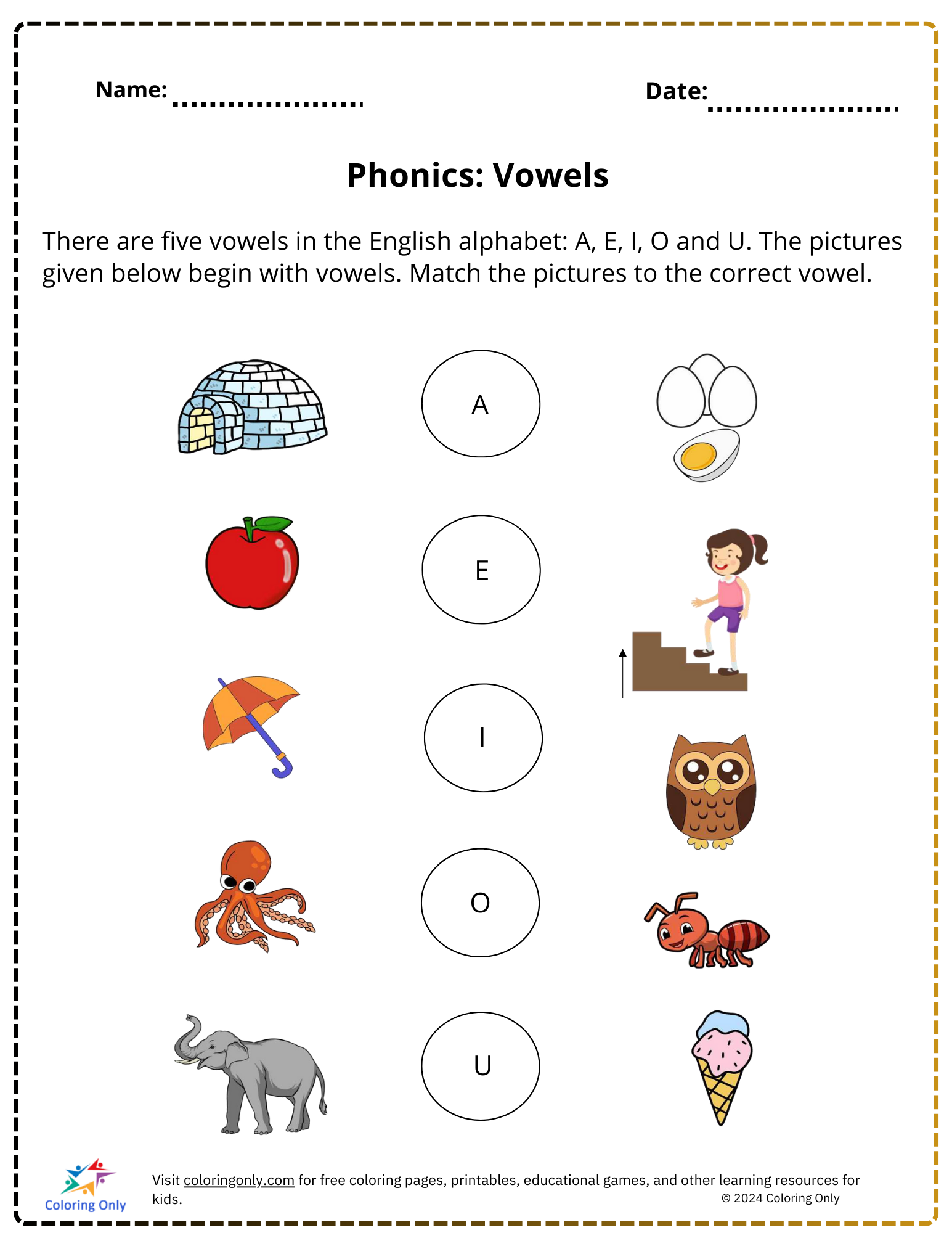 Free Phonics Worksheet Printable Preschool Coloring Printables Free 