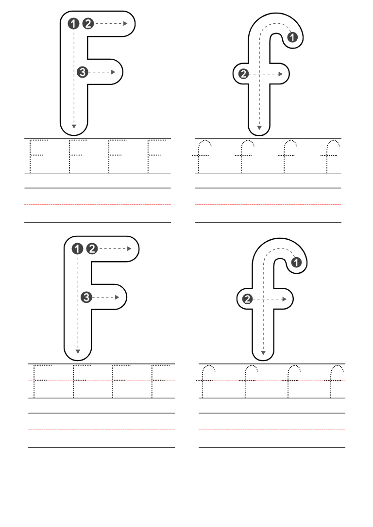 preschool letter f worksheets