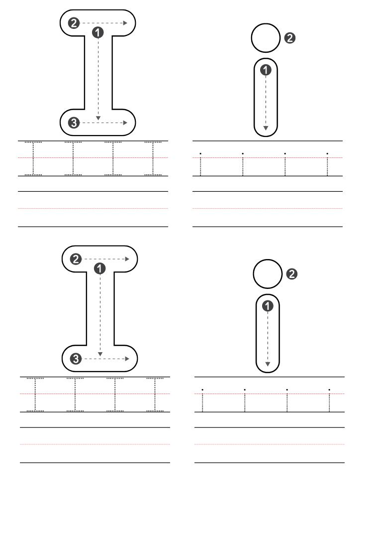 letter i preschool worksheets